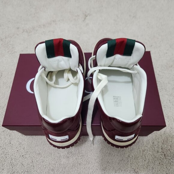 Women's Gucci Re-Web sneaker in Rosso Ancora red GG canvas size 38 - Picture 9 of 13